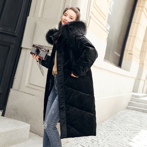 new winter 2018 korean velevet overcoat plus size loose jacket woman lady female parkas warm winter medium-length cotton-padded jacket coat, Black
new winter 2018 korean velevet overcoat plus size loose jacket woman lady female parkas warm winter medium-length cotton-padded jacket coat, Black
