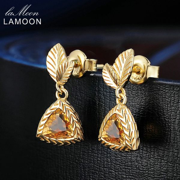 lamoon 6mm 2ct 100% natural e citrine 925 sterling silver jewelry drop earrings s925 lmei009, Golden;silver 
lamoon 6mm 2ct 100% natural e citrine 925 sterling silver jewelry drop earrings s925 lmei009, Golden;silver