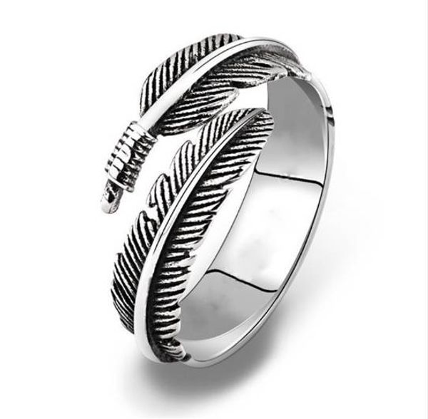 lnrrabc gifts alloy unique adjustable resizable feathers women rings men graceful allergy couple's silvery retro ring, Silver
lnrrabc gifts alloy unique adjustable resizable feathers women rings men graceful allergy couple's silvery retro ring, Silver