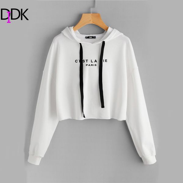 didk white drop shoulder raw hem crop hoodie women's letter print long sleeve casual pullovers sweatshirt 2017 fall top, Black
didk white drop shoulder raw hem crop hoodie women's letter print long sleeve casual pullovers sweatshirt 2017 fall top, Black