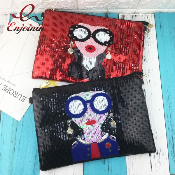 new style cartoon woman pattern sequins ladies envelope bag daily clutch shoulder bag handbag female crossbody messenger
new style cartoon woman pattern sequins ladies envelope bag daily clutch shoulder bag handbag female crossbody messenger