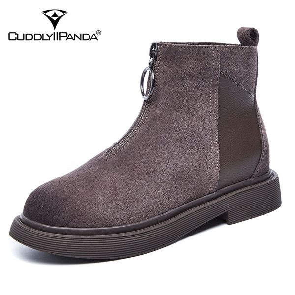 cuddlyiipanda women fashion ankle boots genuine leather front zipper boots autumn winter warm footwear botas mujer, Black
cuddlyiipanda women fashion ankle boots genuine leather front zipper boots autumn winter warm footwear botas mujer, Black