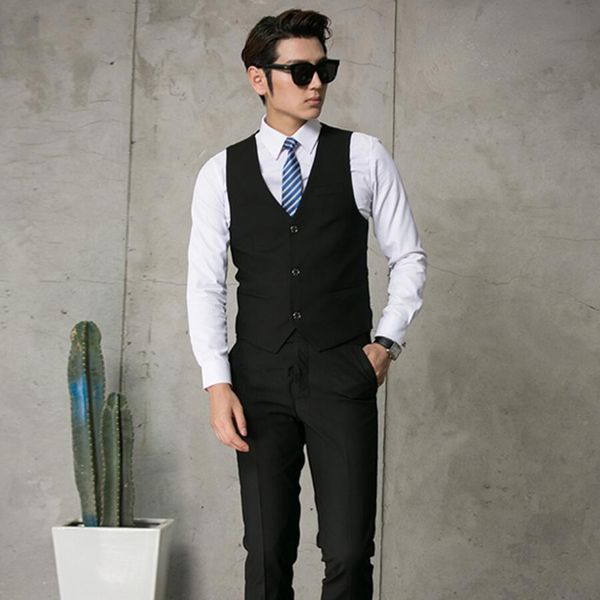 men's vest business groom fashion v-neck pure color single-breasted men vest slim fit custom, Black;white
men's vest business groom fashion v-neck pure color single-breasted men vest slim fit custom, Black;white
