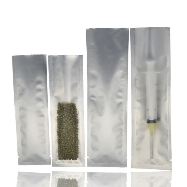 100pcs/lot 5.5*18cm silver matte clear front flat open aluminum foil packaging bags moisture proof vacuum food coffee storage pouches
100pcs/lot 5.5*18cm silver matte clear front flat open aluminum foil packaging bags moisture proof vacuum food coffee storage pouches