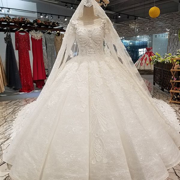 2019 с длинным рукавом тюль свадебные платья кружева вуаль зашнуровать обратно жемчужина иллюзия декольте ручной работы шаблон аппликация са, White
2019 с длинным рукавом тюль свадебные платья кружева вуаль зашнуровать обратно жемчужина иллюзия декольте ручной работы шаблон аппликация са, White