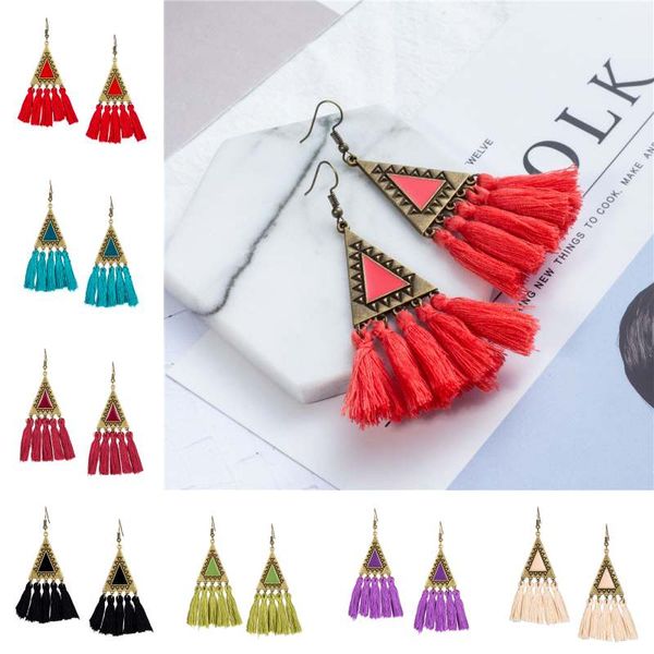 bohemian tassel earrings hanging 11 colors metal ancient gold vintage triangle dangle earrings for women drop earring jewelry d924s, Silver
bohemian tassel earrings hanging 11 colors metal ancient gold vintage triangle dangle earrings for women drop earring jewelry d924s, Silver