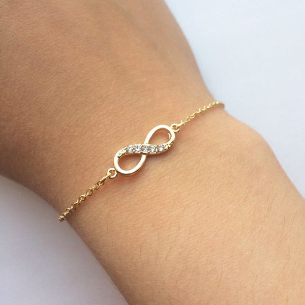 2018 new jewelry 8 word bracelet gold crystal european and american fashion popular bracelet, Golden;silver
2018 new jewelry 8 word bracelet gold crystal european and american fashion popular bracelet, Golden;silver