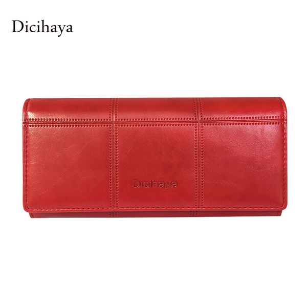 dicihaya leather women wallet plaid long design ladies hasp line design wallets female clutch bags buckles multi-function purses, Red;black
dicihaya leather women wallet plaid long design ladies hasp line design wallets female clutch bags buckles multi-function purses, Red;black