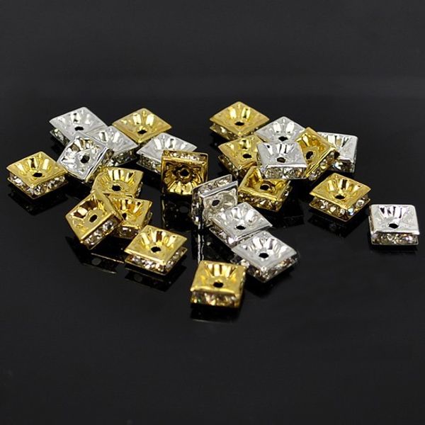 100pcs/lot 6mm ,8mm,10mm gold silver metal square rhinestone crystal spacer bars beads diy jewelry making f1759, Bronze;silver
100pcs/lot 6mm ,8mm,10mm gold silver metal square rhinestone crystal spacer bars beads diy jewelry making f1759, Bronze;silver