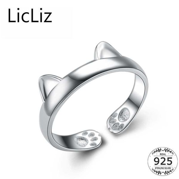 licliz 925 sterling silver cat rings for women plain animal lring band young girl child gifts adjustable ring open band lr0163, Golden;silver
licliz 925 sterling silver cat rings for women plain animal lring band young girl child gifts adjustable ring open band lr0163, Golden;silver