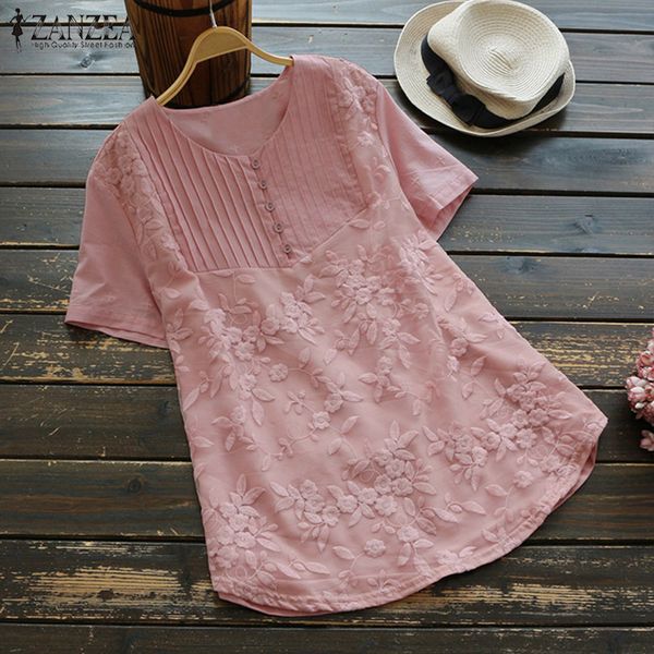 summer blouse plus size women embroidery blusas 2018 zanzea casual patchwork linen shirt work tos tunic blusa feminina oversized, White
summer blouse plus size women embroidery blusas 2018 zanzea casual patchwork linen shirt work tos tunic blusa feminina oversized, White
