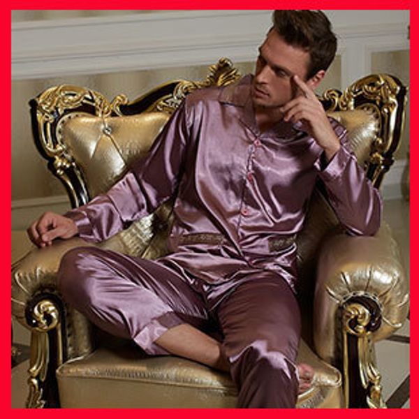 spring and autumn men's high-end silk pajamas leisure and enlarged version of simulated silk long sleeved home clothes suit, Black;brown
spring and autumn men's high-end silk pajamas leisure and enlarged version of simulated silk long sleeved home clothes suit, Black;brown