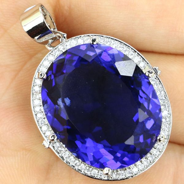 большой камень 22x18mm овальный иолит, белый cz обручальное серебро кулон 30x22mm, Black
большой камень 22x18mm овальный иолит, белый cz обручальное серебро кулон 30x22mm, Black