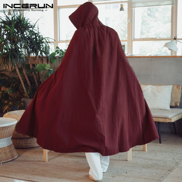 2018 men cloak cape long outerwear hooded cotton solid color loose vintage men trench coat fashion windbreaker hombre incerun, Tan;black
2018 men cloak cape long outerwear hooded cotton solid color loose vintage men trench coat fashion windbreaker hombre incerun, Tan;black