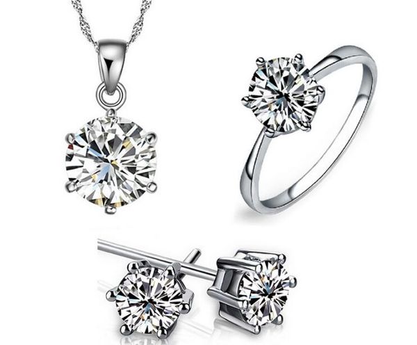 2018 new fashion classic woman girl madam white color eight arrows eight heart zirconia lady necklace earring ring jewelry set, Silver
2018 new fashion classic woman girl madam white color eight arrows eight heart zirconia lady necklace earring ring jewelry set, Silver