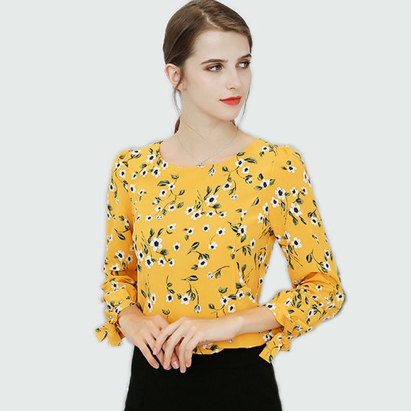 casual style chiffon shirt 2018 long sleeved spring summer small flowers print woman blouse blusas femininas dbb6430, White
casual style chiffon shirt 2018 long sleeved spring summer small flowers print woman blouse blusas femininas dbb6430, White