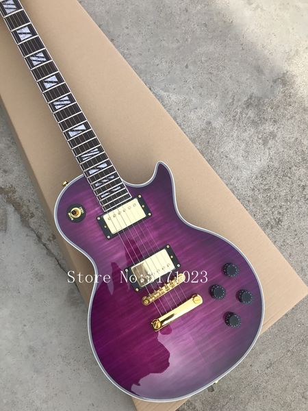 2018 New + Factory + Chibson custom shop electric guitar GB 1959 violet guitar in stock purple custom with inlays
2018 New + Factory + Chibson custom shop electric guitar GB 1959 violet guitar in stock purple custom with inlays