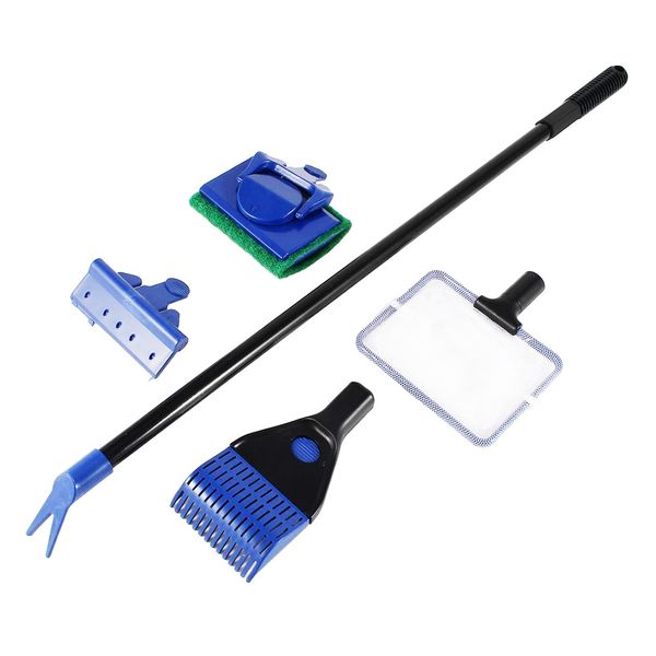 5 in 1 aquarium fish tank cleaning tool kit gravel rake algae scraper plant fork sponge brushes set
5 in 1 aquarium fish tank cleaning tool kit gravel rake algae scraper plant fork sponge brushes set