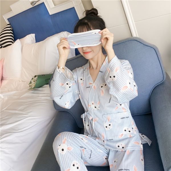 pure cotton maternity clothes for pregnant women autumn women's pajama sets night leisure long sleeve cardigan and cotton home, Blue;gray
pure cotton maternity clothes for pregnant women autumn women's pajama sets night leisure long sleeve cardigan and cotton home, Blue;gray