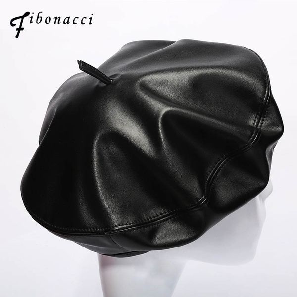 fibonacci fashion autumn winter brand quality black pu leather beret hat women cap female french beret, Blue;gray
fibonacci fashion autumn winter brand quality black pu leather beret hat women cap female french beret, Blue;gray