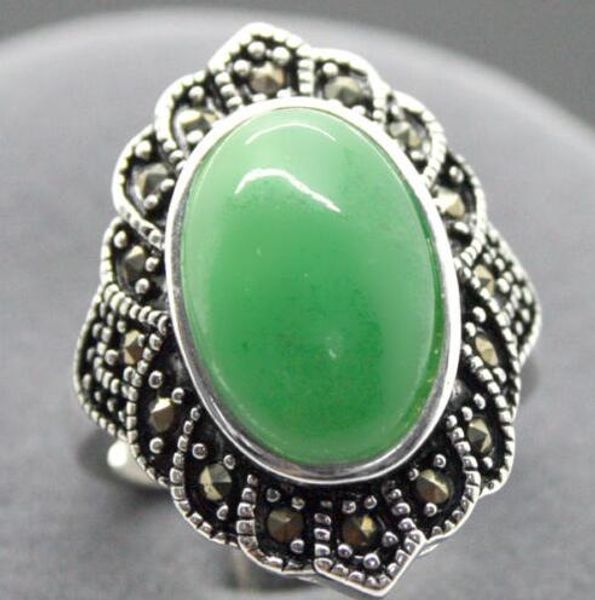 retro17x22mm green jades inlay marcasite 925 sterling silver ring 7/8/9/10, Golden;silver
retro17x22mm green jades inlay marcasite 925 sterling silver ring 7/8/9/10, Golden;silver