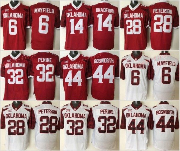 Mans Oklahoma Sooners #6 Baker Mayfield 32 Samaje Perine 28 Adrian Peterson 44 Brian Bosworth College Football Rose Bowl Jersey
Mans Oklahoma Sooners #6 Baker Mayfield 32 Samaje Perine 28 Adrian Peterson 44 Brian Bosworth College Football Rose Bowl Jersey