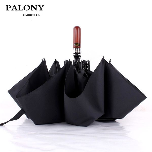 

125cm big umbrella men rain woman windproof large paraguas male women sun 3 floding big umbrella outdoor parapluie