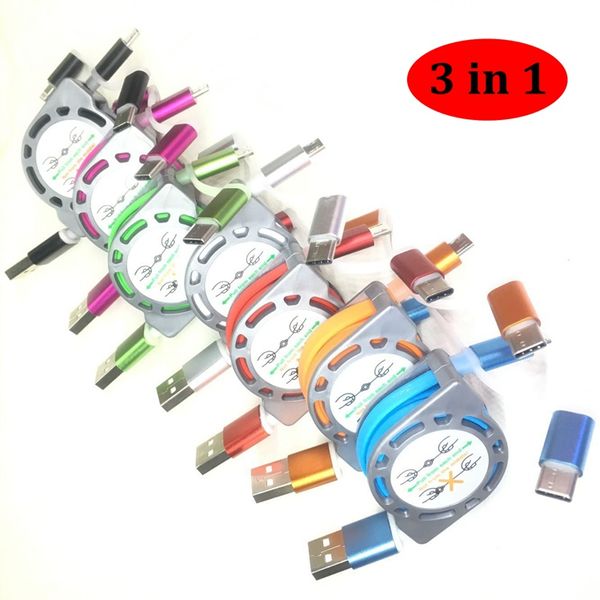 3 in 1 retractable u b cable for i8 phone micro u b type c mutil charger cable for am ung oneplu android phone cable
3 in 1 retractable u b cable for i8 phone micro u b type c mutil charger cable for am ung oneplu android phone cable