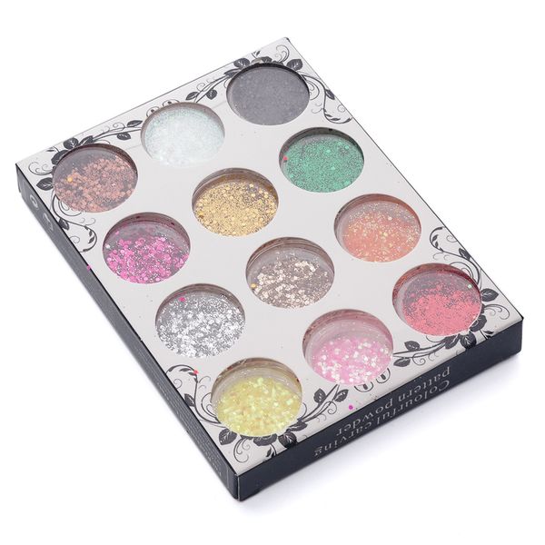 h12pcs mixed flake chunky glitter pots nail face eye shadow tattoo festival body, Silver;gold
h12pcs mixed flake chunky glitter pots nail face eye shadow tattoo festival body, Silver;gold