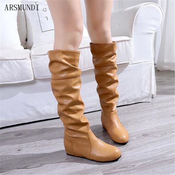arsmundi plus size 35-43 thigh high boots female winter boots over the knee low heel fashion shoes botas mujer m261, Black
arsmundi plus size 35-43 thigh high boots female winter boots over the knee low heel fashion shoes botas mujer m261, Black
