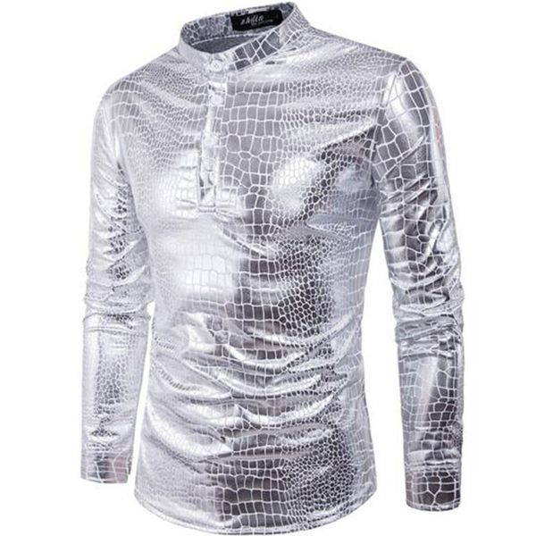 fashion men long sleeve serpentine printed bling shirts camisa,tuxedo night club wear stand collar shirts vestido slim fit, White;black
fashion men long sleeve serpentine printed bling shirts camisa,tuxedo night club wear stand collar shirts vestido slim fit, White;black