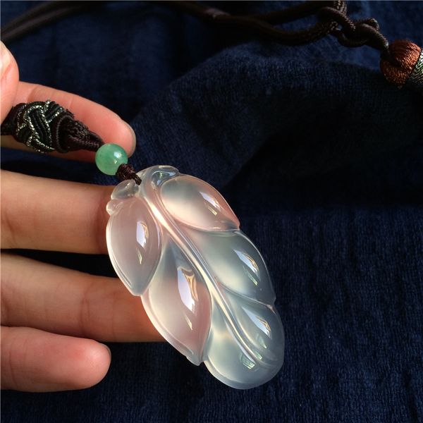 natural hand carved white chalcedony leaves pendant transparent sweater chain accessories for women fashion girl pendant jewelry, Silver
natural hand carved white chalcedony leaves pendant transparent sweater chain accessories for women fashion girl pendant jewelry, Silver