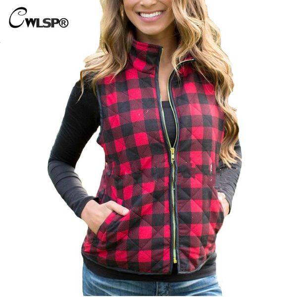 cwlsp 2017 slim women red plaid vest zipper pockets wild fashion spring&autumn women waistcoat sleeveless jacket, Black;white
cwlsp 2017 slim women red plaid vest zipper pockets wild fashion spring&autumn women waistcoat sleeveless jacket, Black;white