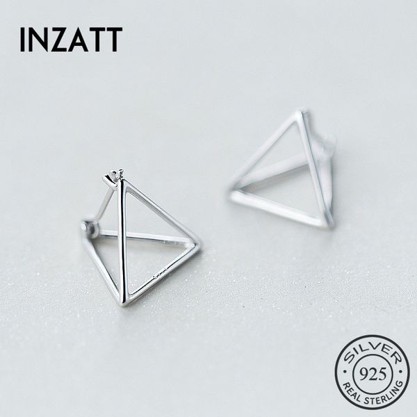 inzatt punk minimalist geometric triangle hoop earrings charm 925 sterling silver fine jewelry for women personality accessories, Golden;silver
inzatt punk minimalist geometric triangle hoop earrings charm 925 sterling silver fine jewelry for women personality accessories, Golden;silver