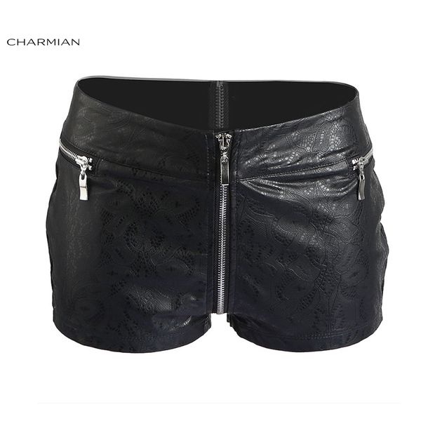 charmian women's summer booty shorts faux leather black floral low waist wet look shorts zipper steampunk club wear, White;black
charmian women's summer booty shorts faux leather black floral low waist wet look shorts zipper steampunk club wear, White;black
