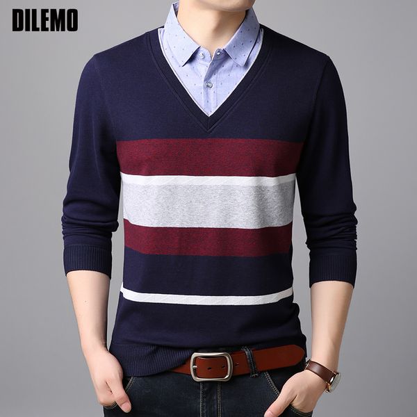 2018 fashion brand shirts mens korean v neck slim fit street wear long sleeve fake two pieces casual clothes, White;black
2018 fashion brand shirts mens korean v neck slim fit street wear long sleeve fake two pieces casual clothes, White;black
