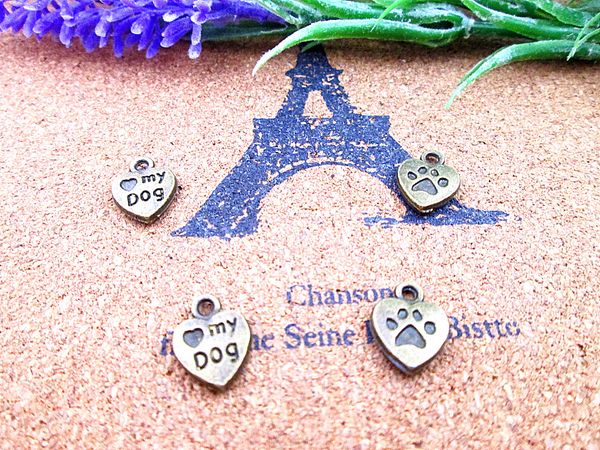 90pcs 13*10mm antique tibetan bronze love my dog charm pendant jewelry making findings, Bronze;silver
90pcs 13*10mm antique tibetan bronze love my dog charm pendant jewelry making findings, Bronze;silver