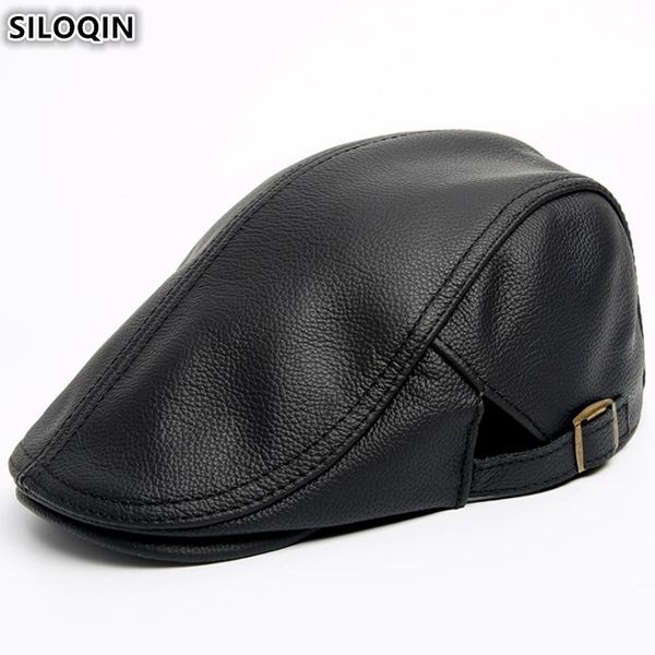 siloqin new autumn winter men's warm beret genuine leather hat first layer cowhide en cuir tongue cap casual fashion single hats, Blue;gray
siloqin new autumn winter men's warm beret genuine leather hat first layer cowhide en cuir tongue cap casual fashion single hats, Blue;gray