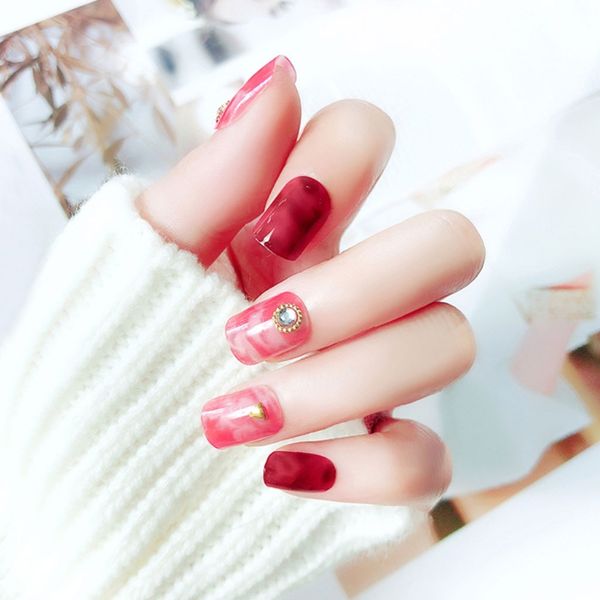 24pcs acrylic french fake finger nails full cover false nail art tips diy s10, Red;gold
24pcs acrylic french fake finger nails full cover false nail art tips diy s10, Red;gold