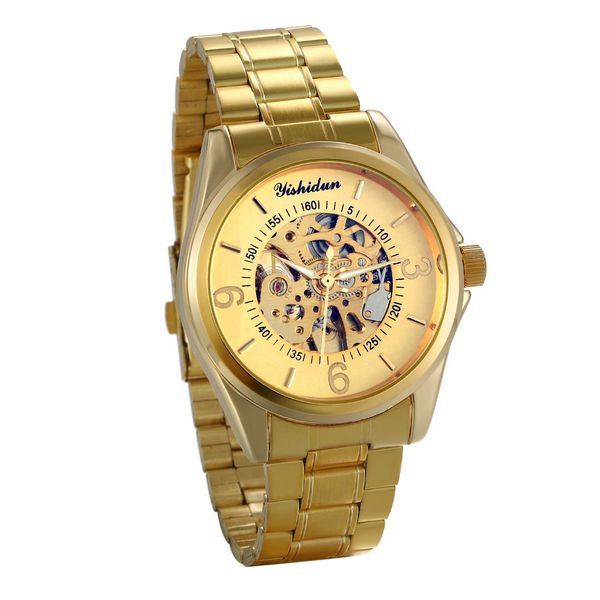 men's automatic mechanical steampunk watch novelty skeleton stainless steel business wristwatch, Slivery;brown
men's automatic mechanical steampunk watch novelty skeleton stainless steel business wristwatch, Slivery;brown