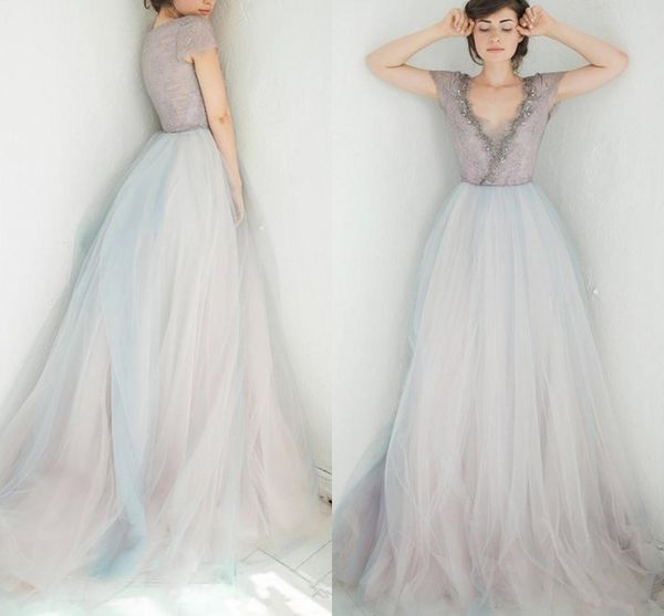 vintage purple blue wedding dress with sleeves bling diamond beading neckline bridal gowns 2018 two tone bride dresses colorful design, White
vintage purple blue wedding dress with sleeves bling diamond beading neckline bridal gowns 2018 two tone bride dresses colorful design, White