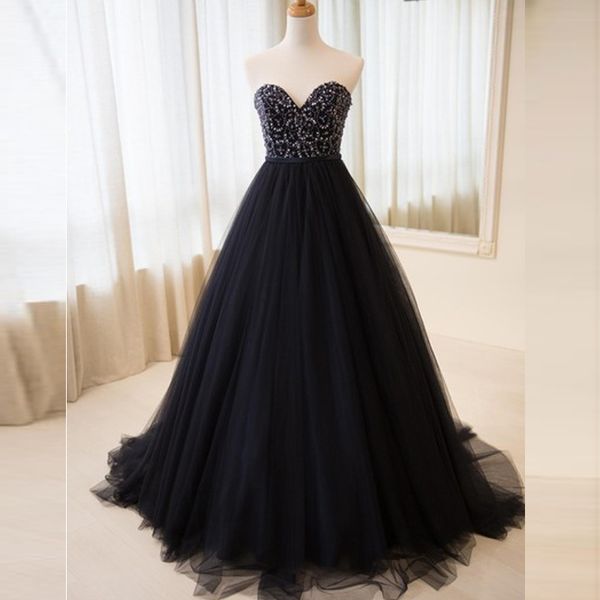 beaded formal dresses evening wear a line sweetheart sleeveless beading black tulle prom dress custom made high quality
beaded formal dresses evening wear a line sweetheart sleeveless beading black tulle prom dress custom made high quality