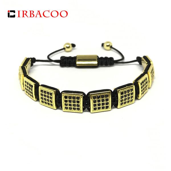 irbacoo 2018 luxury handmade men bracelet pave cubic zirconia flat beads braided macrame charm bracelets for men jewelry pulsera, Golden;silver
irbacoo 2018 luxury handmade men bracelet pave cubic zirconia flat beads braided macrame charm bracelets for men jewelry pulsera, Golden;silver