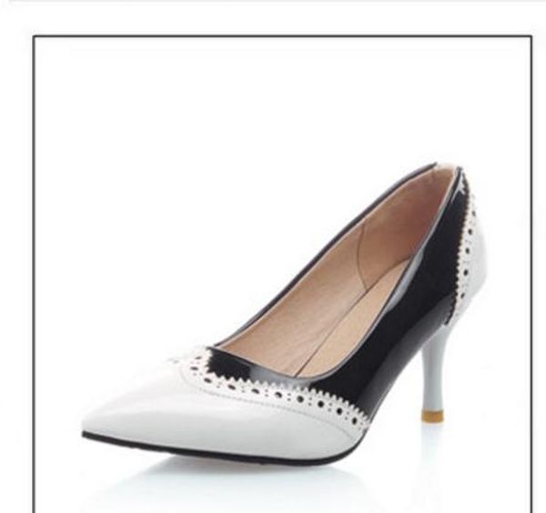 send european and american new style pointed end blue patchwork korean version women high heel shoes, Black
send european and american new style pointed end blue patchwork korean version women high heel shoes, Black