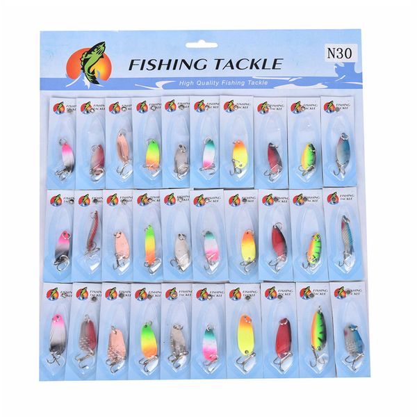 30pcs spinner bait fishing hard lure pike salmon bass card 2 fishing lures bait hook metal spoon spinner salmon bass treble hooks
30pcs spinner bait fishing hard lure pike salmon bass card 2 fishing lures bait hook metal spoon spinner salmon bass treble hooks