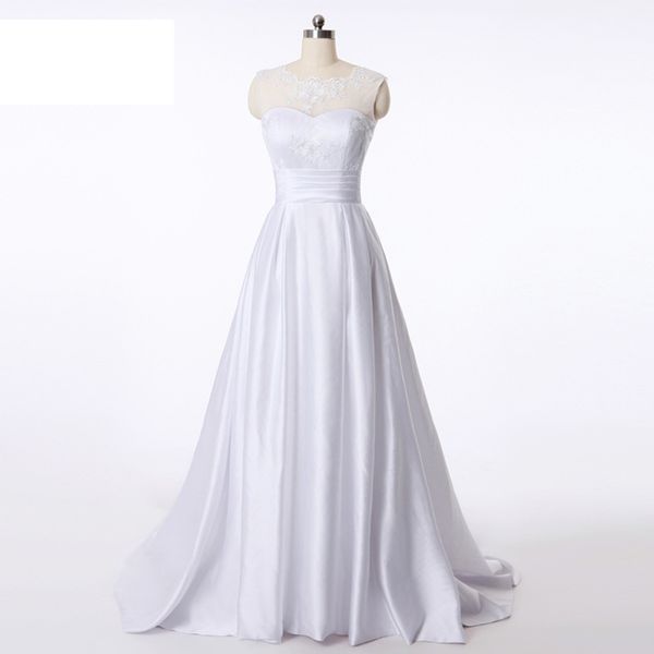 2018 stock a-line white v neck satin wedding dresses with appliques floor-length plus size wedding party bridal gowns qc1148
2018 stock a-line white v neck satin wedding dresses with appliques floor-length plus size wedding party bridal gowns qc1148
