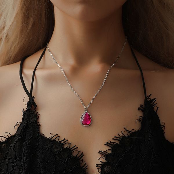romantic red crystal bead necklace pendant for women wedding jewelry silver color chain collars choker necklaces jon114
romantic red crystal bead necklace pendant for women wedding jewelry silver color chain collars choker necklaces jon114