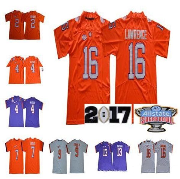 Clemson Tigers 16 Trevor Lawrence 4 Deshaun Watson 9 Travis Etienne Jr. 13 Hunter Renfrow Purple White Orange Sugar Bowl Champions Jerseys
Clemson Tigers 16 Trevor Lawrence 4 Deshaun Watson 9 Travis Etienne Jr. 13 Hunter Renfrow Purple White Orange Sugar Bowl Champions Jerseys
