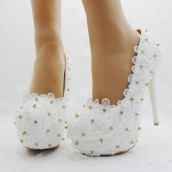new summer elegant round toe shoes for women white lace flowers high heel wedding shoes high heels crystal plus size shoes, Black
new summer elegant round toe shoes for women white lace flowers high heel wedding shoes high heels crystal plus size shoes, Black