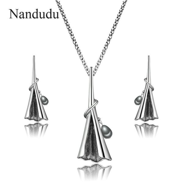 nandudu vintage morning glory pendant necklace earrings jewelry sets for women grey color imitation pearl fashion gift cn441, Silver
nandudu vintage morning glory pendant necklace earrings jewelry sets for women grey color imitation pearl fashion gift cn441, Silver